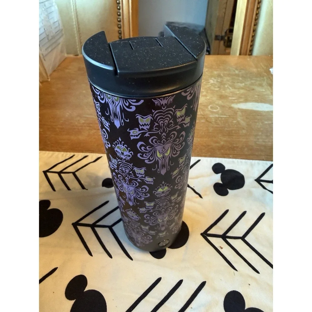 DISNEY STARBUCKS THE HAUNTED MANSION STEEL BOTTLE TUMBLER CUP 16 OZ WALLPAPER